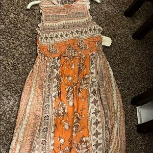 Orange Floral women’s dress